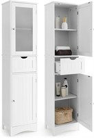 LOKO 67 Tall Bathroom Storage Cabinet  White