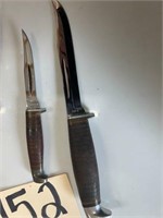 Case XX pair of Hunting Knives w/sheath