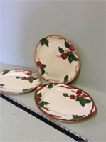 Three Franciscan Ware Platters