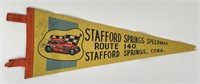 Vintage Stafford Springs Speedway Felt Pennant