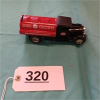 Red crown model truck coin bank