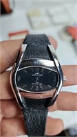 Anne Klein Black Leather Strap Watch