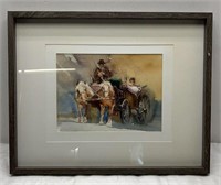 21x17in Signed Framed water color