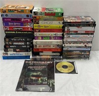 Mixed DVDs and Mixed VHS Tapes