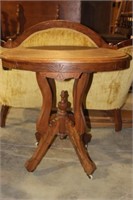Oval Walnut Victorian Lamp Table