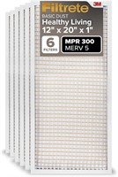 Filtrete 12x20x1 Air Filter, MERV 5, MPR 300 6 PK