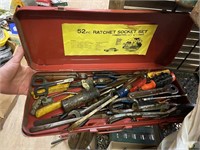 assorted tools including screwdrivers pliers