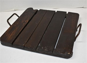 Rustic Wood and Metal Tray. Decor/Display