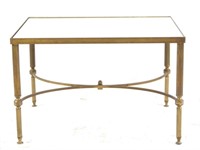 Vintage Brass & mirror top side  table