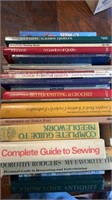 Reference how to books, quilting, knitting,