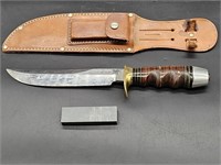EIG Knife w/ Leather Scabbard & Sharpening Stone