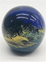 Blue & Multi-Color Art Glass Paperweight