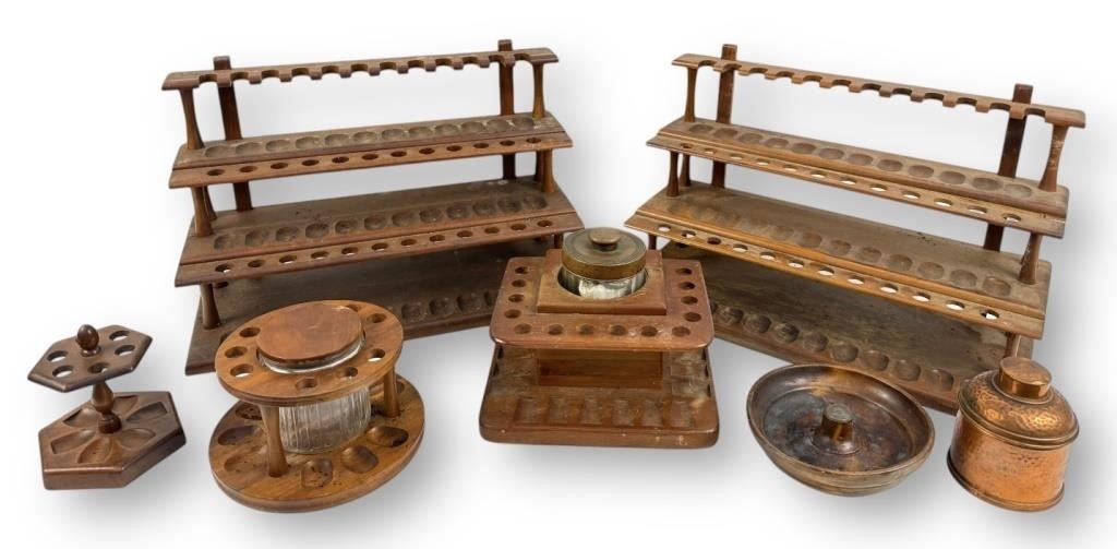 Group of Pipe Stands & Tobacco Holders
