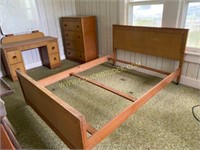 Retro full size bed frame