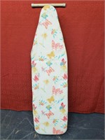 Metal Ironing Board with Floral Cover
