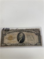 1928 $10 Gold Currency Jagged Edge