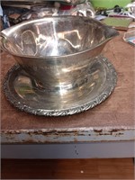 Silver Toned Gravy or Sauce Dish