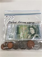 England Currency & Coins