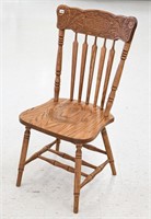 OAK PRESSBACK SIDE CHAIR