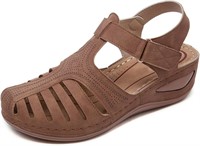 ( Size 8.5 ) SHIBEVER Women's Summer Wedge Sandals