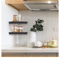 ($40) NIUBEST Black Corner Shelf Wall Mount