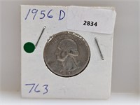 1956-D 90% Silv Wash Quarter