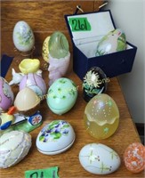 Easter Eggs, Glass Trinket Boxes, Art Glass