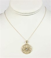 10K Yellow Gold Chain with Pendant