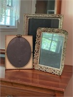 Three Vintage Metal Picture Frames