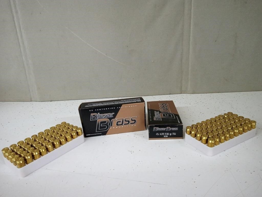 BLAZER BRASS 45 AUTO 230 GR.FMJ 2 BOXES 50 RD.EACH