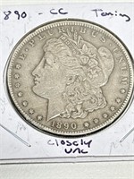 1890-CC Morgan Toning Closely UNC