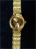 Ladies Geneva Quartz Watch Gold Face