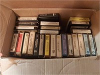 Box of 8-track tapes