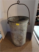 Vintage Glavanized Bucket 13" Tall
