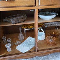 M134 Assorted Serving Dishes & old ashtray