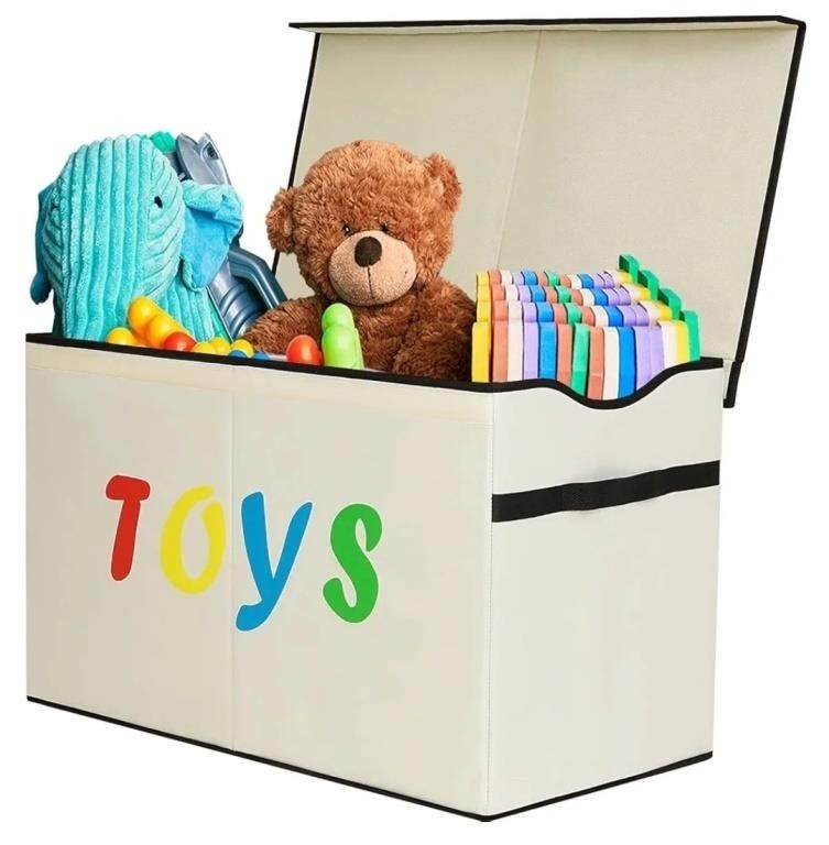 VICTOR'S Foldable Large Toy Chest with Flip-Top