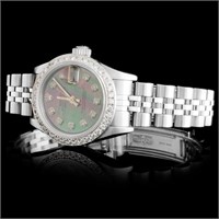 Diamond Ladies Rolex SS DateJust Watch