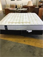 King size frame, box spring, and mattress