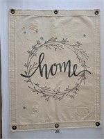 Large Canvas HOME Décor Banner with Grommets, 24"