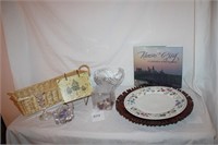 DISHES, BASKETS AND PLATES LOT