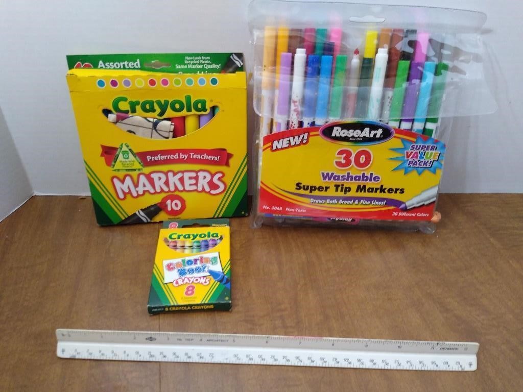 Assorted Markers & Crayons