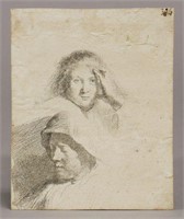 Rembrandt Etching, ca. 17th c.
