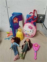 Bratz dolls, Disney princess doll and Hello Kitty