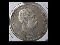 RARE 1883 HAWAII 1 DOLLAR SILVER COIN
