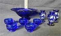 Imperial Glass Cobalt Pedestal Bowl, (5) Mini