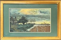 EXCEPTIONAL 1920'S SIGNED WATERCOLOR PAINTING