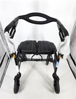 GUC Folding Walker with Seat, Four Wheels