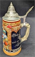 Lidded Beer Stein DBGM Man Playing Drum