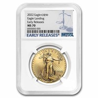 2022 1oz American Gold Eagle Ms70 Early Release