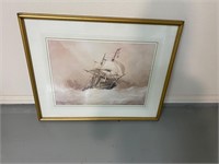 "Clipper Ship in Waves" Painting By R.H. Nibbs